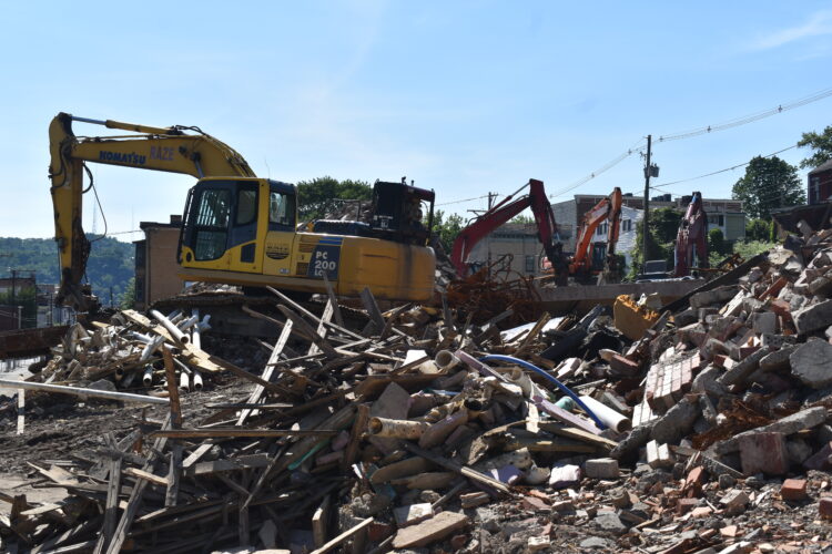 Clay School Is Down, But Much Work Remains at Demo Site